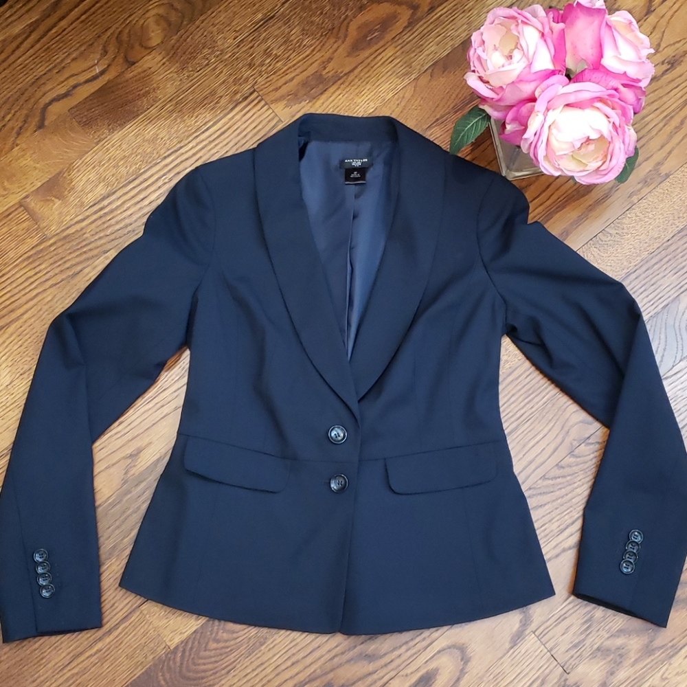 Ann Taylor 0P Navy Blazer